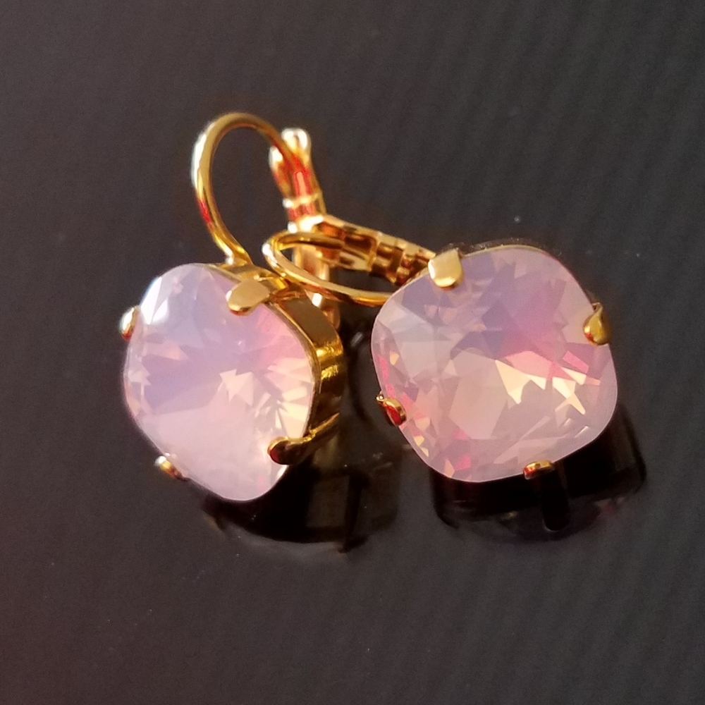 Austrian Crystal Earrings in Gold - Picture 3 of 8